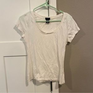 White Scoop Neck Tee